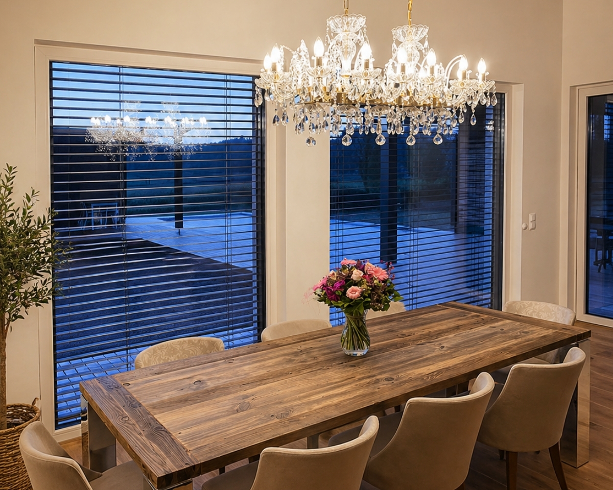 Kronleuchter aus echtem böhmischem Kristall (EL1021402 OVALPB)