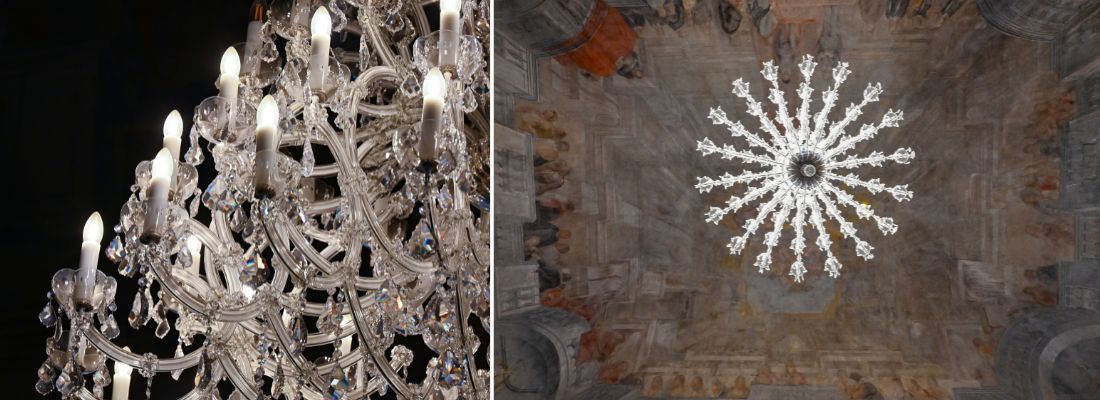 ArtCrystal's Maria Theresa chandelier in the historic Council Hall in Brno