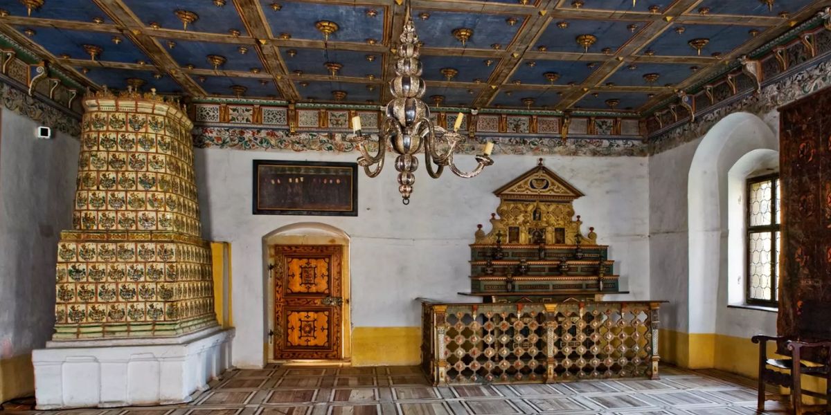 Innenraum des Renaissance-Schlosses aus dem 16. Jahrhundert in Velké Losiny, Tschechische Republik.