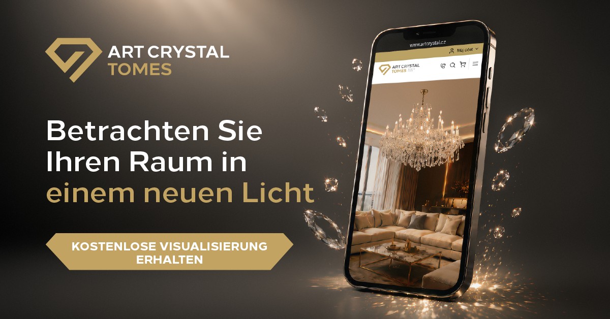 Eine kostenlose, realistische Visualisierung des Kronleuchters direkt in Ihrem Interieur hilft Ihnen dabei, verschiedene Leuchtenvarianten, Größen und Farbtöne noch vor der Bestellung zu vergleichen.