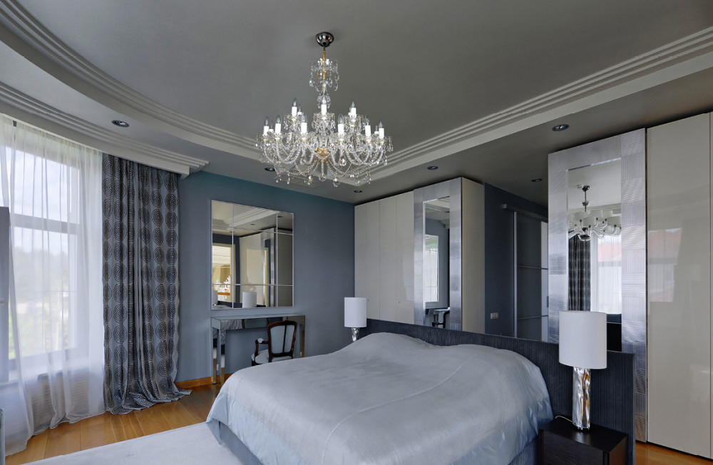 crystal chandelier bedroom