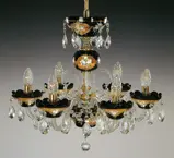 Kronleuchter Schwarz Gold EL502638