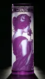 Vase aus geschliffenem Kristall lila SEB400FP