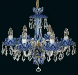 Kristall Kronleuchter blau EL600613