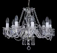 Kronleuchter aus Geschliffenem Kristall  L028CE  - silber