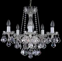 Kronleuchter aus Geschliffenem Kristall  L16045CE - silber 