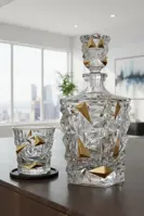 Karaffe aus Glas BG15107-01-gold