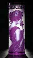 Vase aus geschliffenem Kristall lila SEB400FP