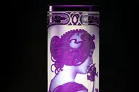 Vase aus geschliffenem Kristall lila SEB400FP