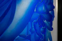 Vase aus geschliffenem Kristall blau SEB400MP