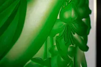 Vase aus geschliffenem Kristall grün SEB400ZK