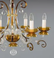 Glas Kronleuchter farbig EL414600 topas