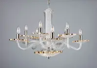 Kristallleuchter Modern, 10 flammig, Ø75cm, EL10439