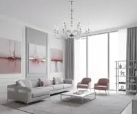 Glas Kronleuchter glatt EL4308+400 Glas Kronleuchter glatt EL4308+400