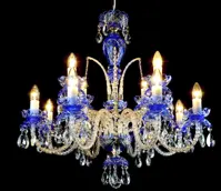 Blauer Kristall-KronleuchterLW102122100color 