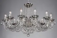 Kronleuchter Silber Kristall LLCH12-COATED-CRYSTAL-NBNSNi
