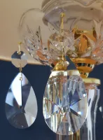 Tischlampe mit Kristallfuß AS046