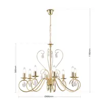 Lüster mit Metallarmen OLU16588