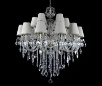 Luxus Kronleuchter mit Schirm LW169182101 - silber 