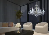 Tischlampe mit Kristallfuß AS046