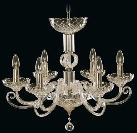 Glas Kronleuchter glatt EL401600