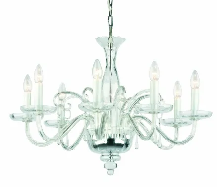 Glas Kronleuchter glatt Amadeus 8 Ni