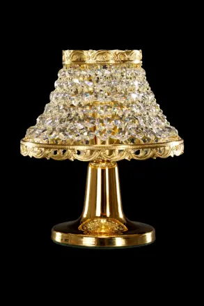 Tischlampe mit Kristallen AS076