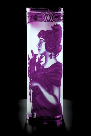 Vase aus geschliffenem Kristall lila SEB400FK