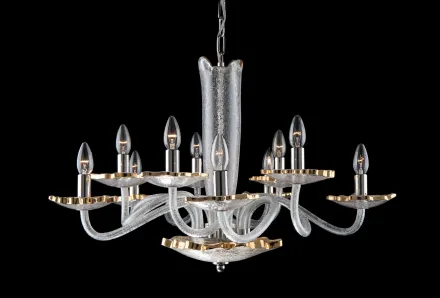 Kristallleuchter Modern, 10 flammig, Ø75cm, EL10439