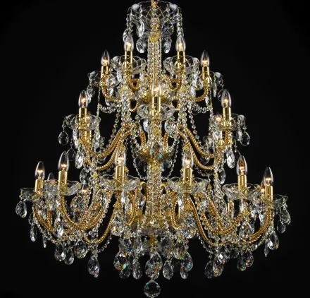 Kronleuchter Gold Antik LLCH24-COATED-CRYSTAL-D