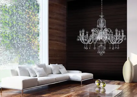 Moderne Kristalllüster im wohnzimmer