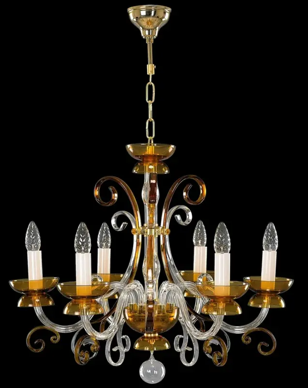 Glas Kronleuchter farbig EL414600 topas