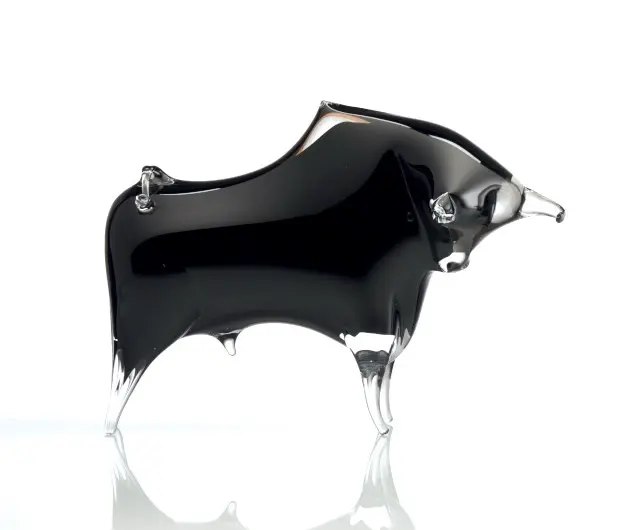 Glasfigur - Stier  JA/BYS/BL