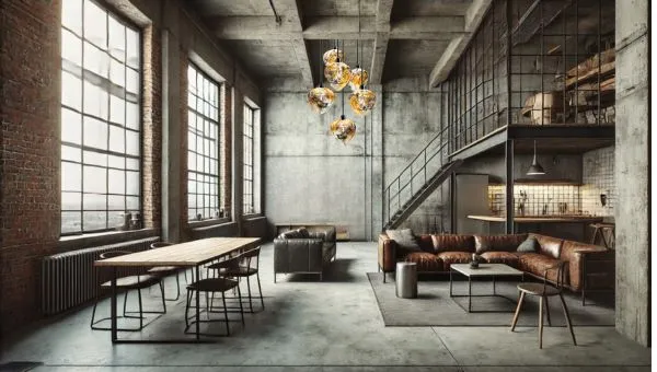 Industrieller und skandinavischer Stil