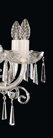 Clear Glass Chandelier EL411803 - candle detail