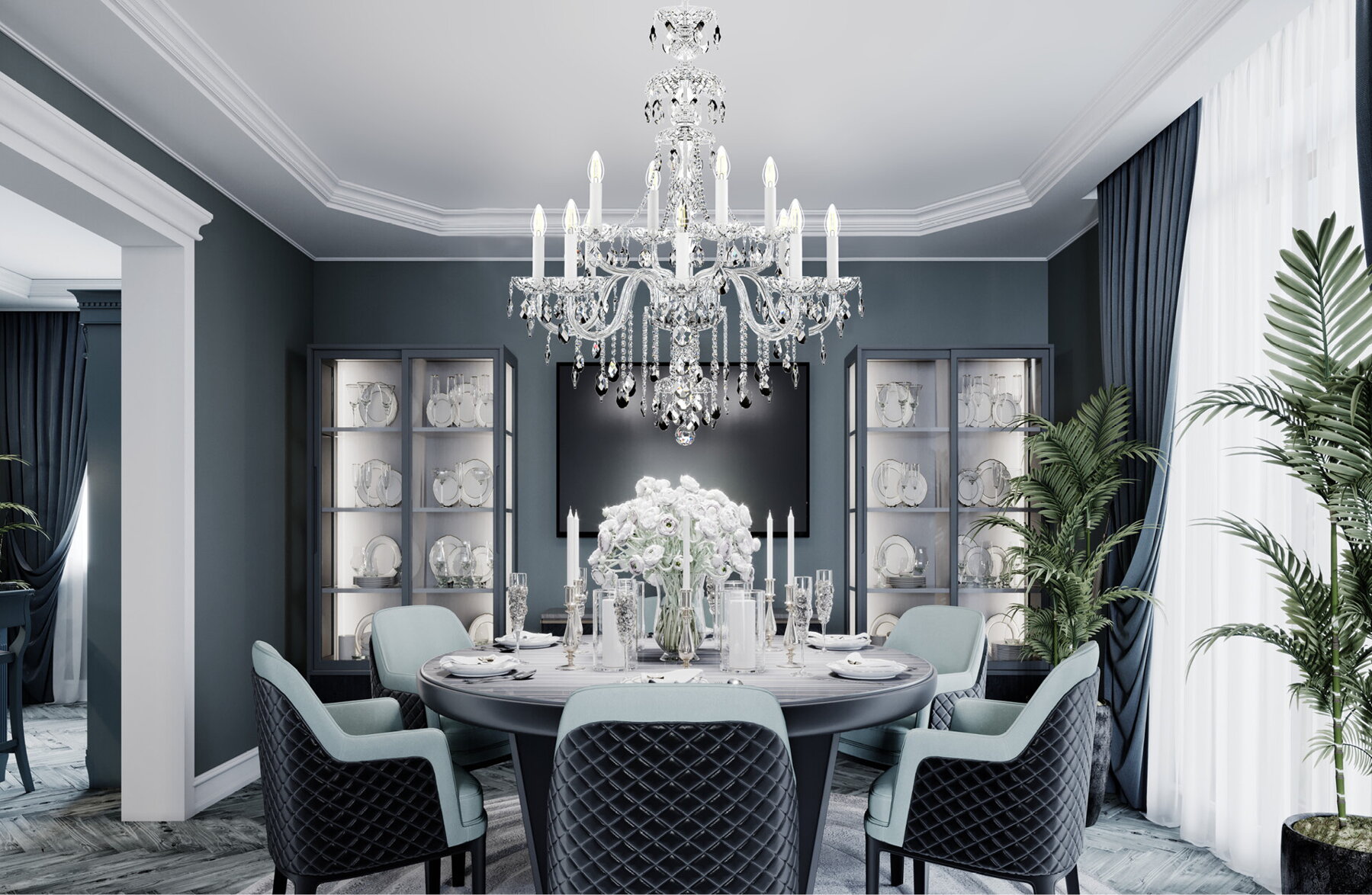 Dinner room crystal chandelier EL1011201ELPB