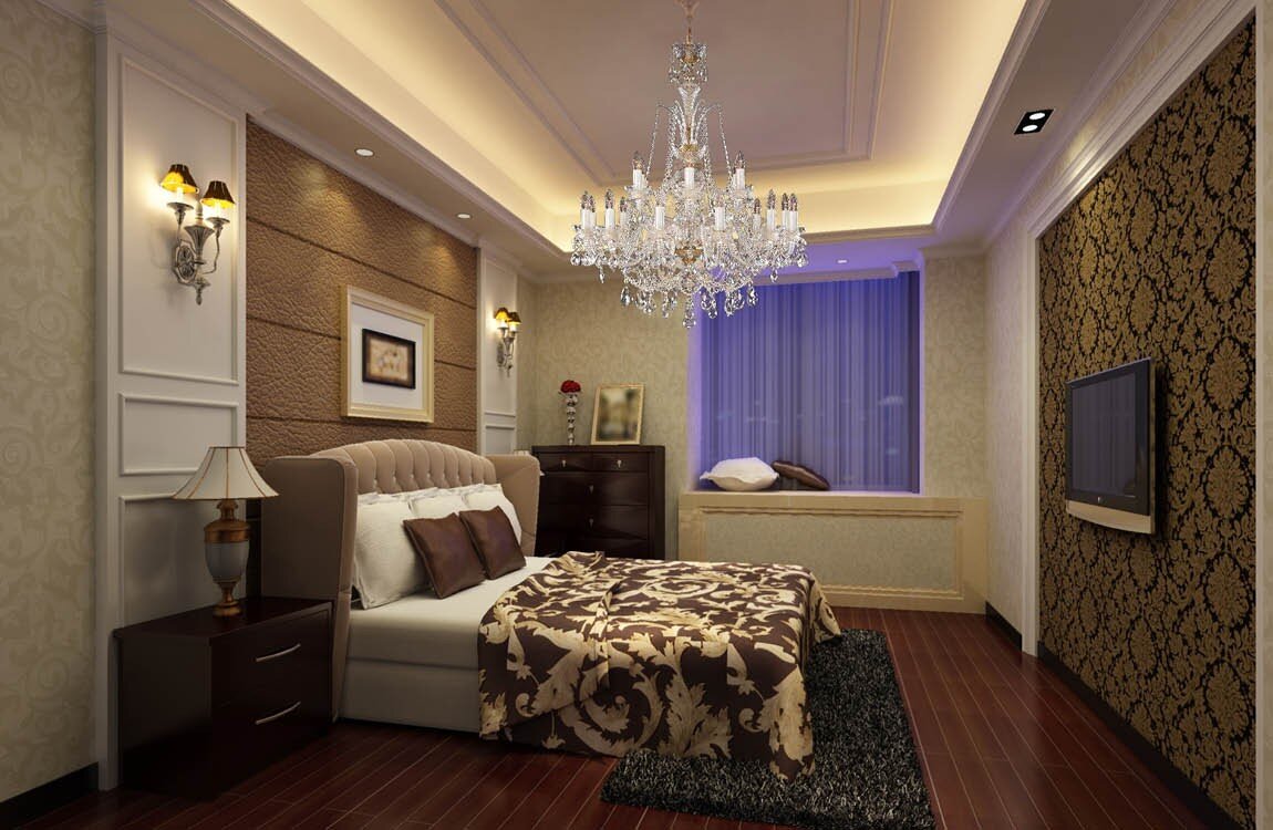 Großer Kronleuchter für das Schlafzimmer im Glamour-Stil EL1101841