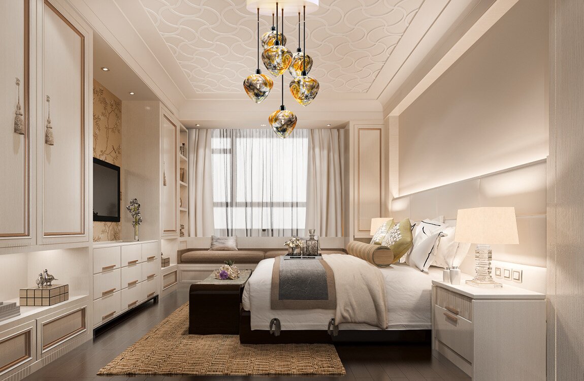 Crystal chandelier for bedroom ELA06YELLOW