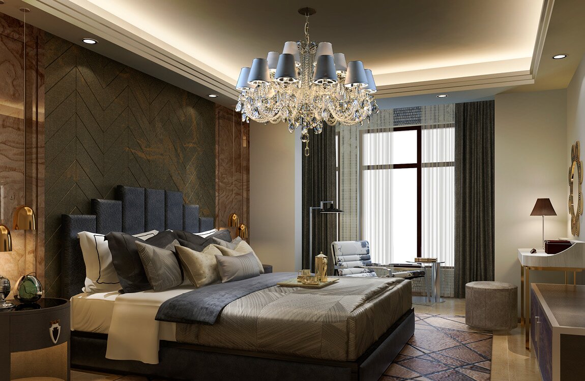 Luxuriöser Kristallkronleuchter für das Schlafzimmer im Glamour-Stil LW125182140