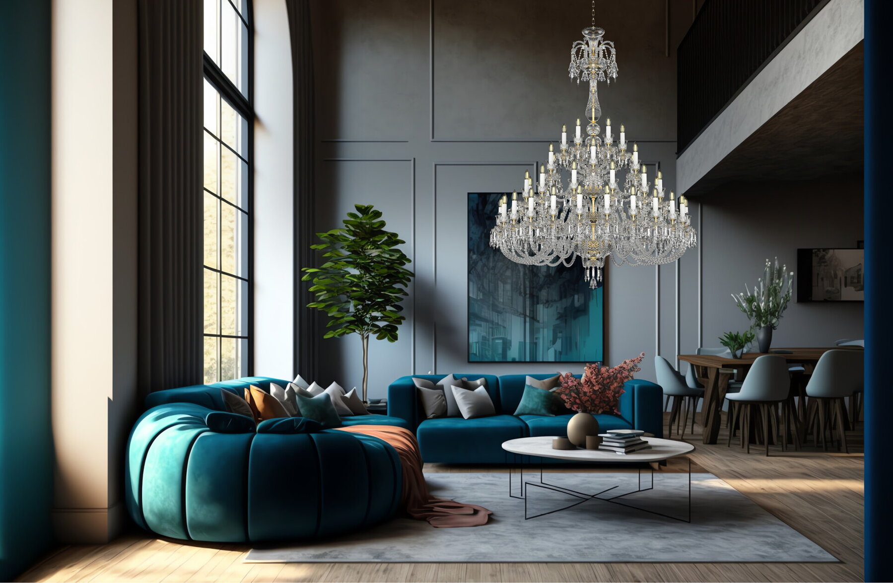 Living Room Crystal Chandeliers EL6764803AD1