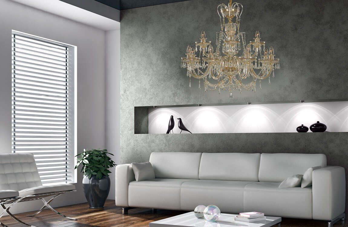 Kristall Kronleuchter für Wohnzimmer im urbanen Stil EL6501203