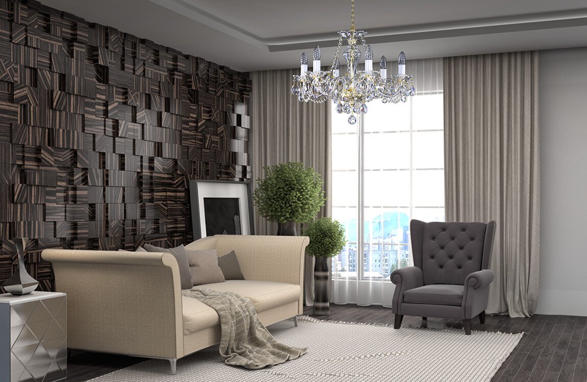 Kristall Kronleuchter für Wohnzimmer im Glamour-Stil L032CE