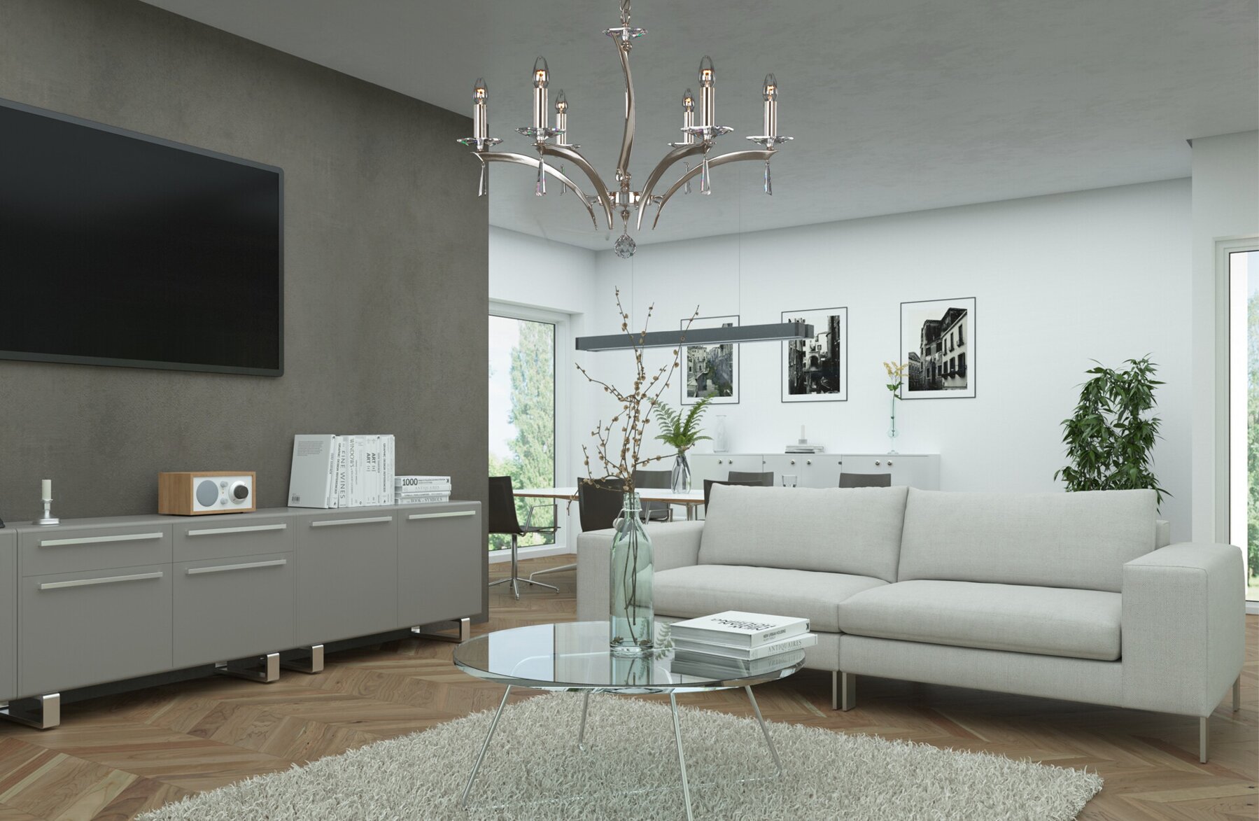 Kristall Kronleuchter  für Wohnzimmer im modernen Stil LLCH06