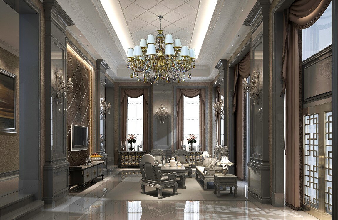 Luxuriöser Kronleuchter für das Wohnzimmer im Schlossstil LW167181100COLOR