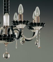 Glas Kronleuchter farbig EL613818