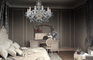 Crystal chandelier for modern bedroom