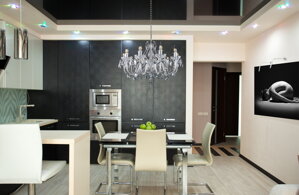 Crystal chandelier for modern kitchen