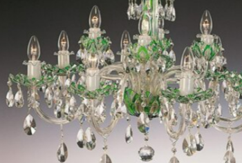 Arañas de cristal verdes | ARTCRYSTAL.CZ