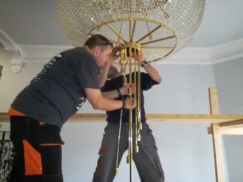 Installation of spiral light - Artcrystal.cz