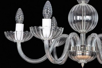 Glas Kronleuchter glatt | Kostenlose Lieferung | Artcrystal.de